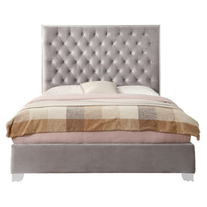 Addison Velvet Upholstered Tufted Low Profile Bed | Artisanelm