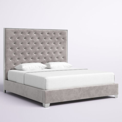 Addison Velvet Upholstered Tufted Low Profile Bed | Artisanelm