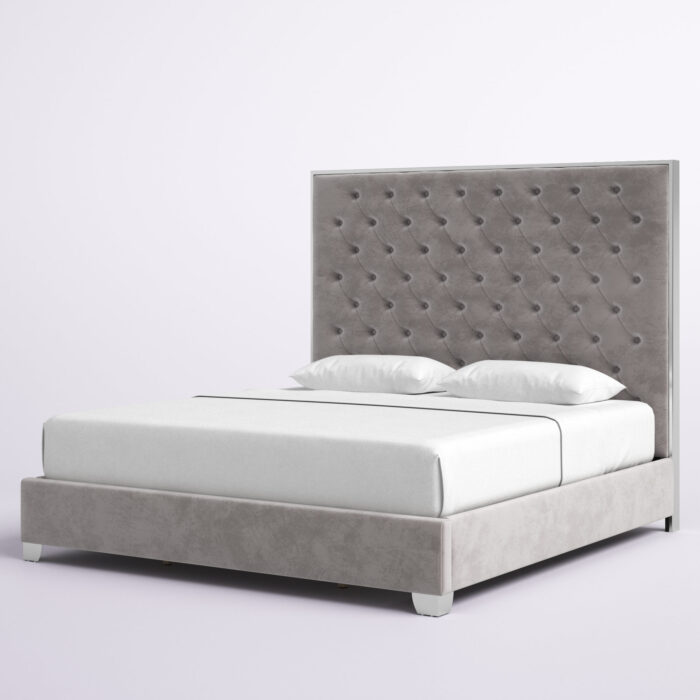 Addison Velvet Upholstered Tufted Low Profile Bed | Artisanelm