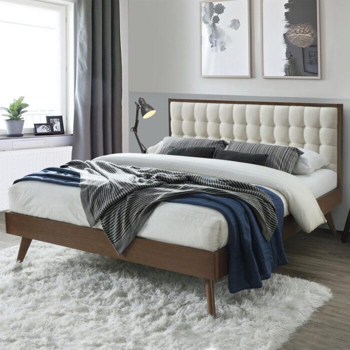 Mateo Upholstered Solid Wood Platform Bed | Artisanelm