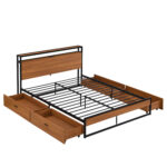 Cambridge USB Metal Platform Bed Frame with Storage | Artisanelm