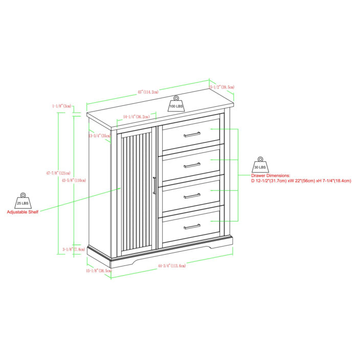 Florian 4 Drawer Dresser | Artisanelm