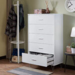 Merriton 5 Drawer Chest | White | Artisanelm