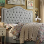 Natalie Upholstered Low Profile Bed with Adjustable Headboard | Gray | Artisanelm