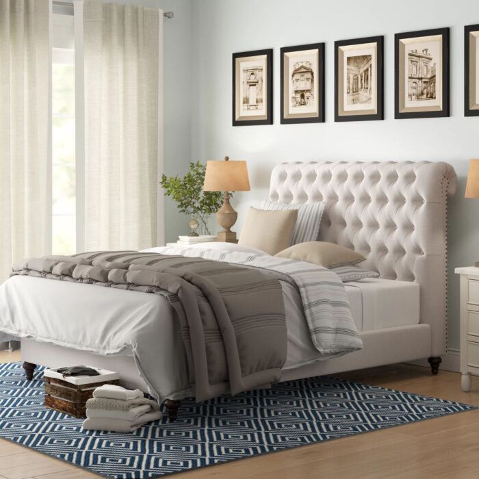 Ophelia Upholstered Sleigh Bed | Artisanelm