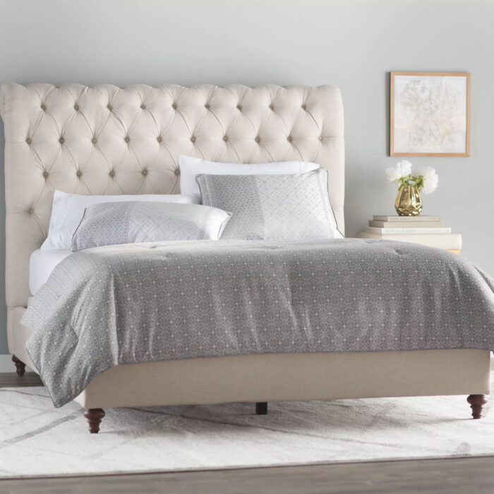 Ophelia Upholstered Sleigh Bed | Artisanelm