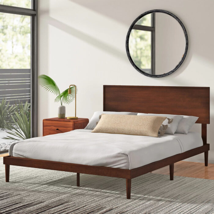 Sierra Solid Wood Panel Platform Bed | Artisanelm