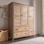 Ambler Modern Large Solid Wood Armoire Wardrobe