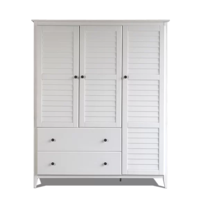 Ambler Modern Large Solid Wood Armoire Wardrobe