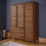 Ambler Modern Large Solid Wood Armoire Wardrobe