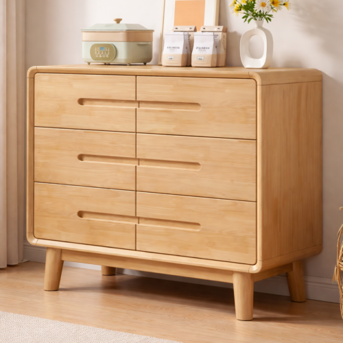 Artisan Elm – Natural Wood 6-Drawer Dresser