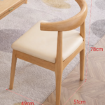 Artisan Elm – Luma Upholstered Oak Dining Chair - Image 3