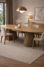 Artisan Elm – Aurelia Extendable Slatted Oak Dining Table - Image 3