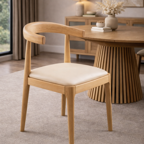 Artisan Elm – Luma Upholstered Oak Dining Chair