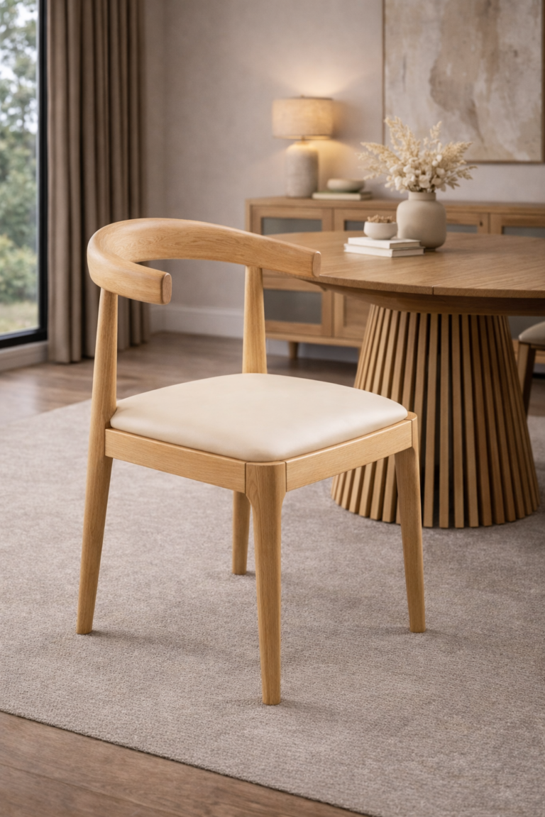 Artisan Elm – Luma Upholstered Oak Dining Chair