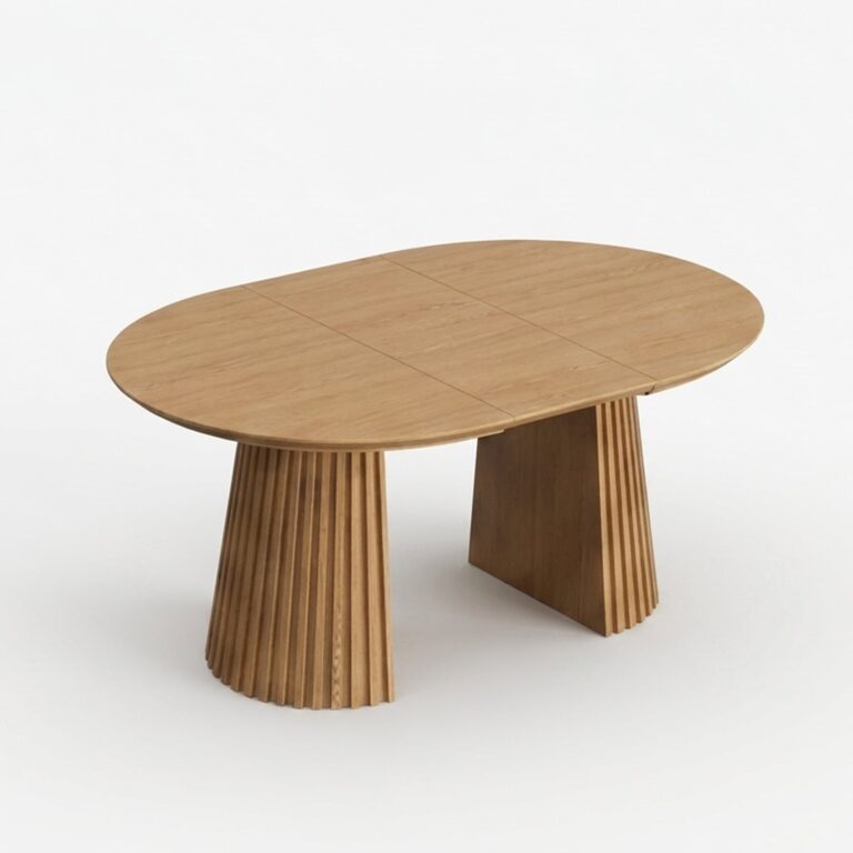 Aurelia Oak Wood Extendable Dining Table - Artisan Elm