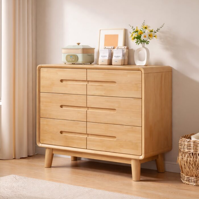 Rowan Natural Solid Wood 6-Drawer Dresser - Artisan Elm